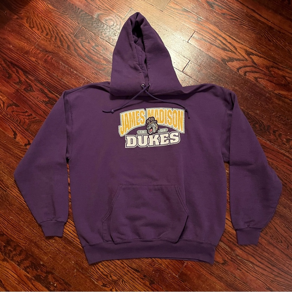 Vintage JMU Dukes Purple Hoodie XL